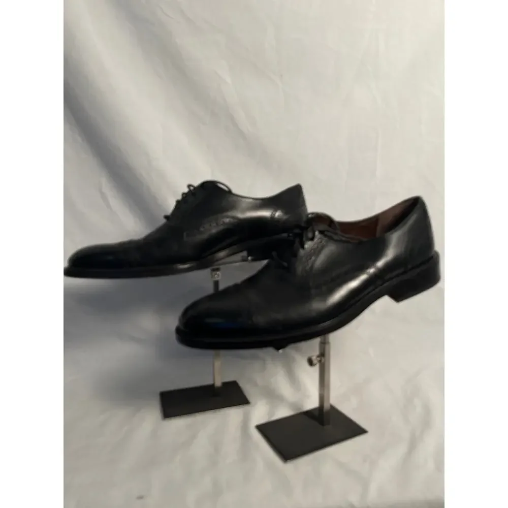 Johnston Murphy Leather Oxford Dress Shoes Men’s 10 Black - Picture 6 of 8